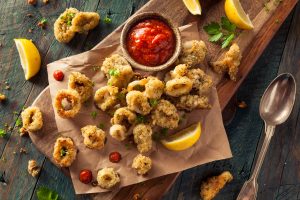 Breaded Fried Calamari with Marinara Sauce