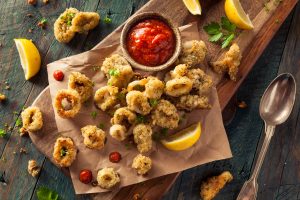 Breaded Fried Calamari with Marinara Sauce