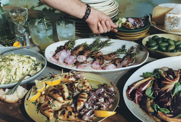 Recipe:&nbsp;Grilled Sausage-Stuffed Calamari