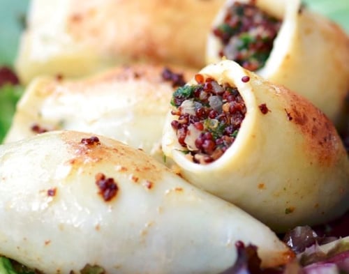 Quinoa Spinach Stuffed Calamari | The Town Dock