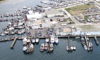 the town dock narragansett rhode island aerial view