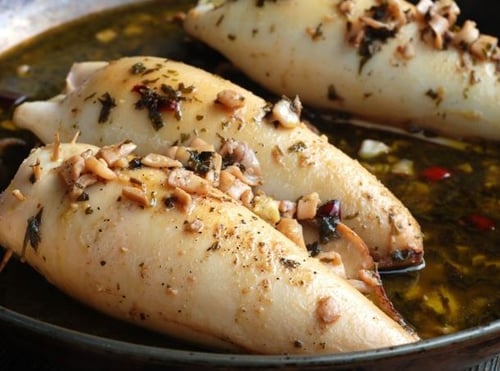 Bread Crumb Stuffed Squid Recipe | The Town Dock | Rhode Island