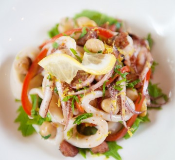 Recipe:&nbsp;Calamari, Chickpea, and Chorizo Salad