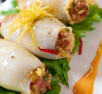 Recipe:&nbsp;Grilled Chorizo-Stuffed Calamari