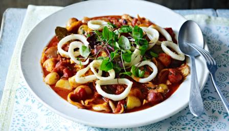 slow cooked squid chorizo stew | the town dock calamari