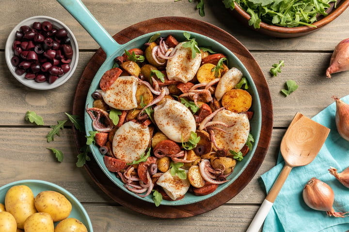 Recipe: Pan Roasted Calamari with Chorizo