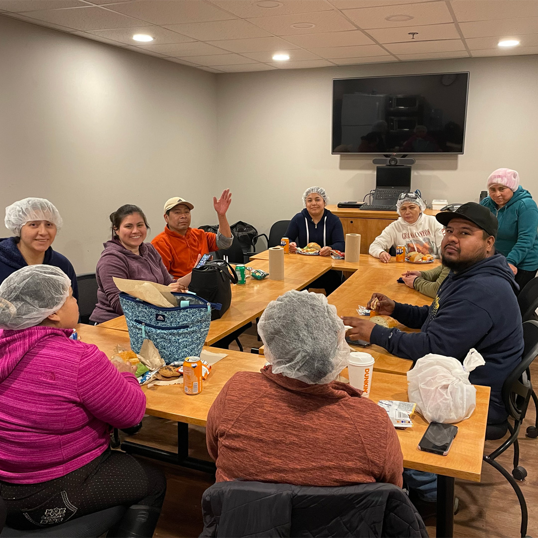 The Town Dock team enjoying lunch.