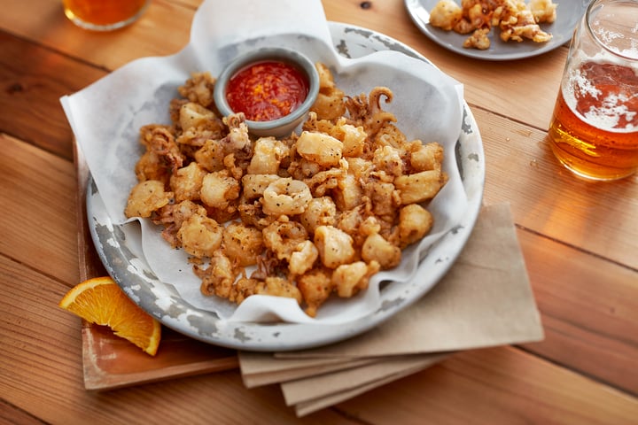 Recipe: IPA Battered Calamari with Orange Juice Cocktail Sauce