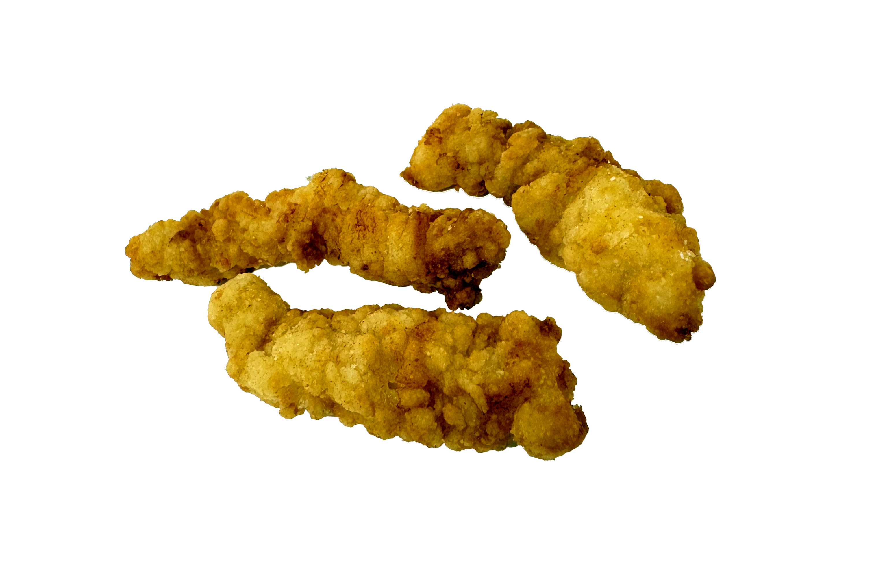 The Town Dock Jumbo Breaded Surfclam Strips, fried and golden