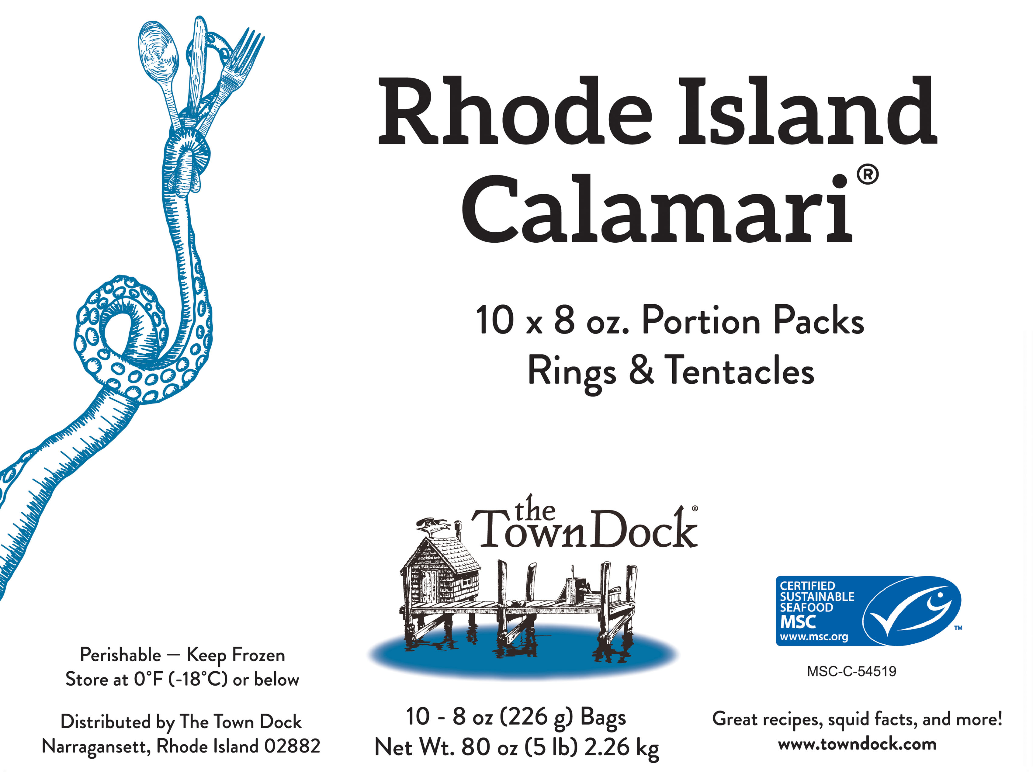 Our Rhode Island Calamari Portion Pack box