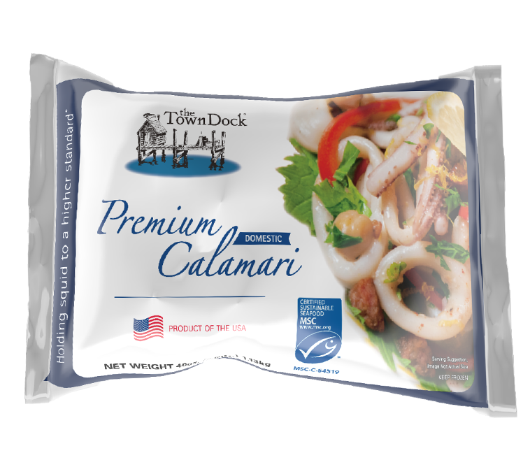 The Town Dock Premium Domestic Calamari bag, 2.5-lb foodservice bag